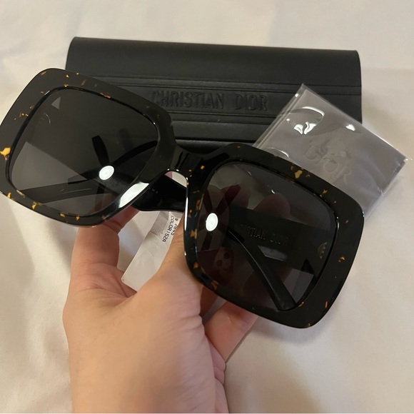 New Christian Dior "Wildior S3U" square sunglasses $470 Brown and Gray - Picture 4 of 16